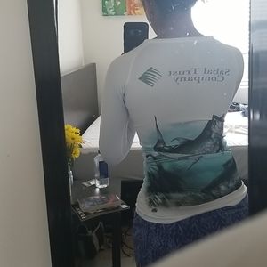 Long sleeve, white fishing shirt